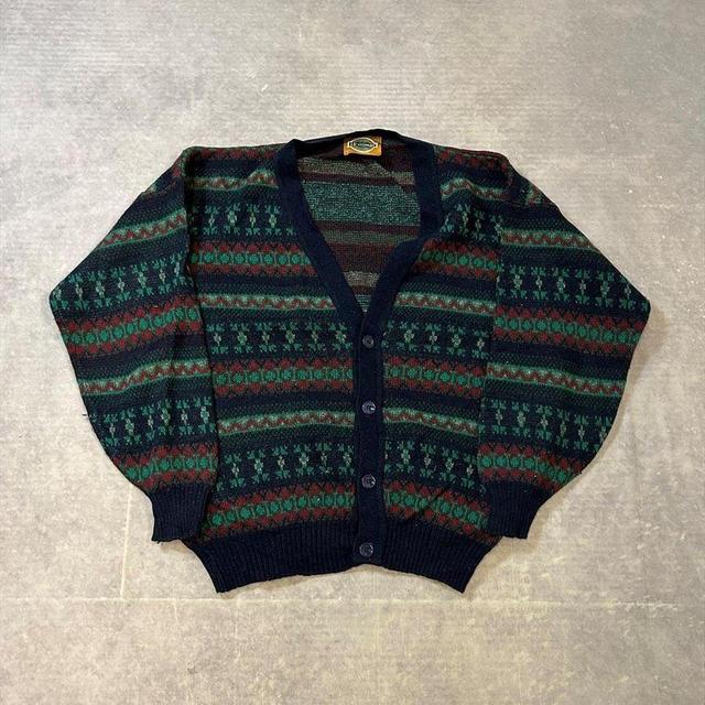 Vintage Men's Cardigan - Blue - XL on Productcaster.