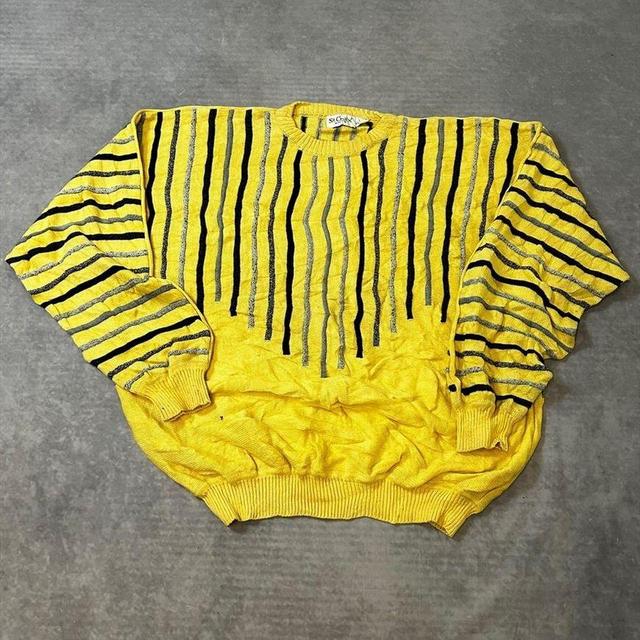 Vintage Men's Jumper - Yellow - L on Productcaster.