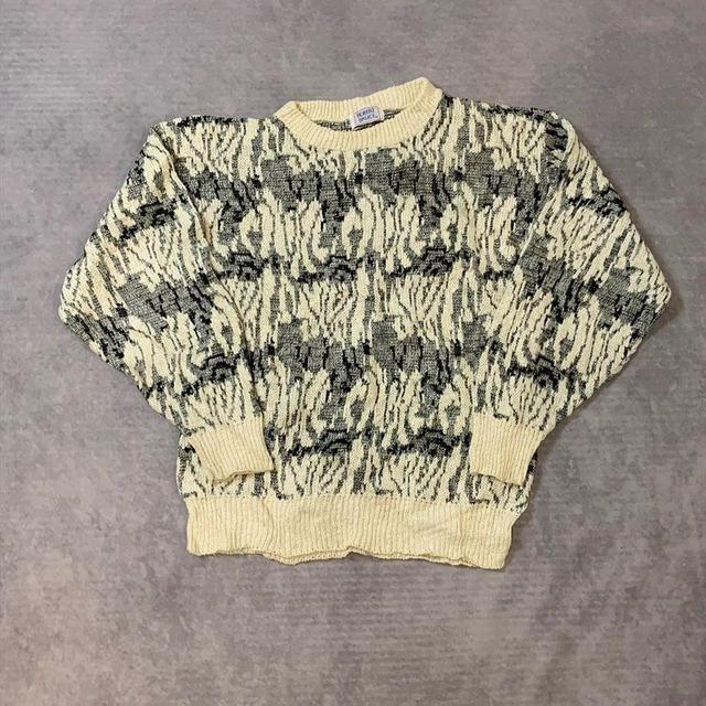 Vintage Men's Jumper - Cream - M on Productcaster.