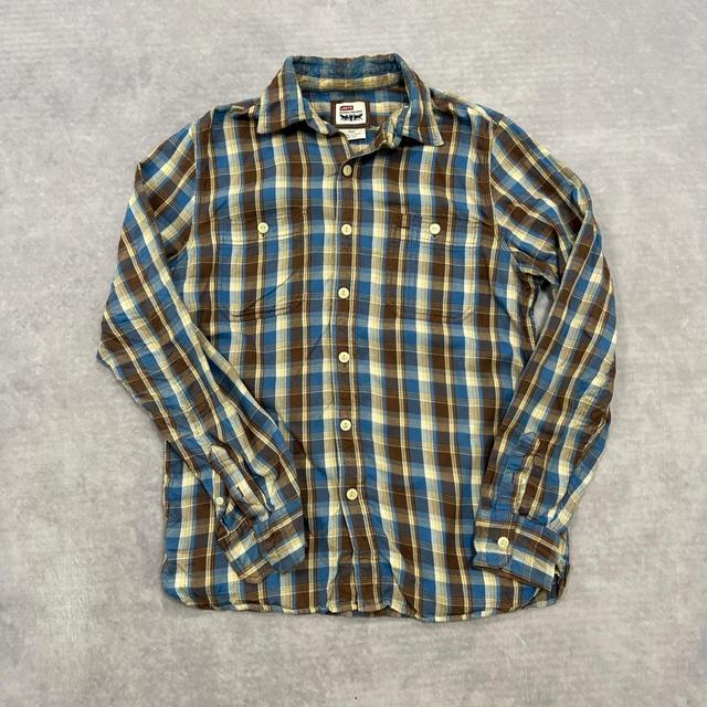 Levi's Men's Shirt - Blue/Brown - S on Productcaster.