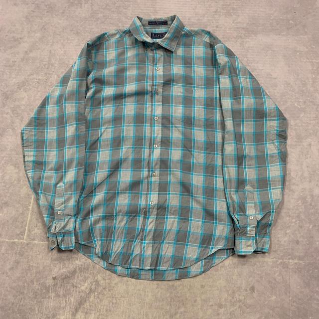 Levi's Men's Shirt - Blue/Grey - L on Productcaster.