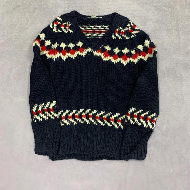 Vintage Women's Jumper - Blue/Multi - S on Productcaster.