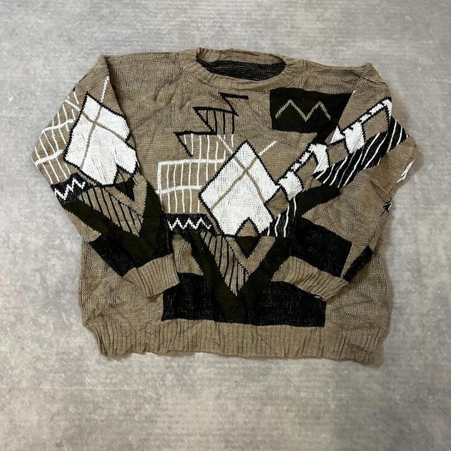 Vintage Men's Jumper - Tan - S on Productcaster.