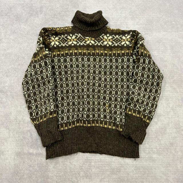 Vintage Women's Jumper - Brown/Tan - S on Productcaster.