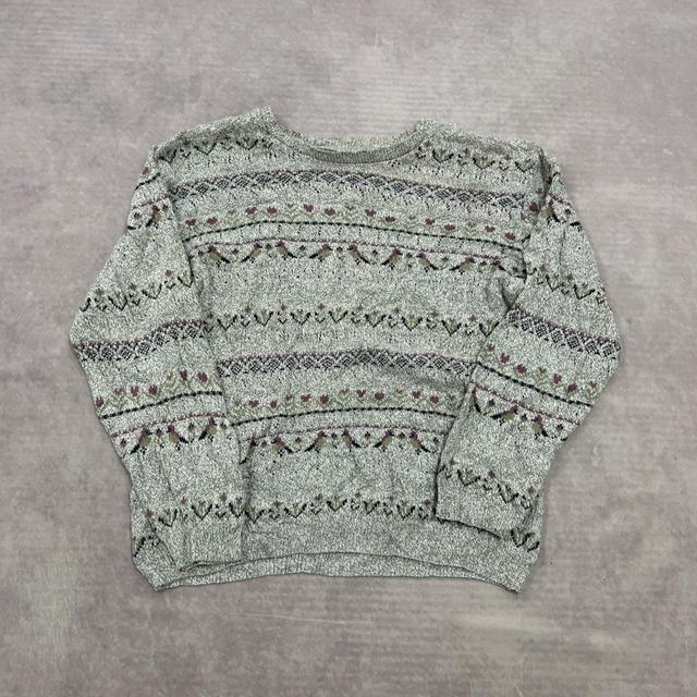 Vintage Women's Jumper - Grey/Multi - M on Productcaster.