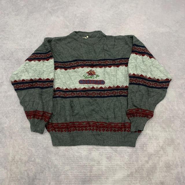 Vintage Men's Jumper - Grey - M on Productcaster.