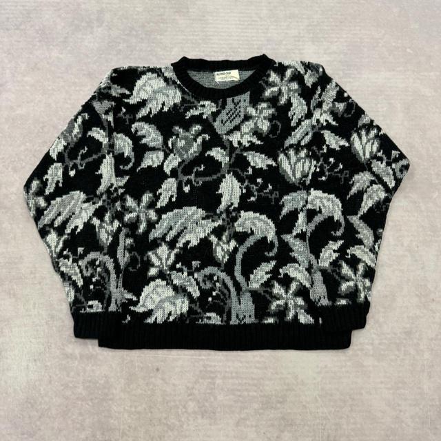 Vintage Women's Jumper - Black/Grey - L on Productcaster.