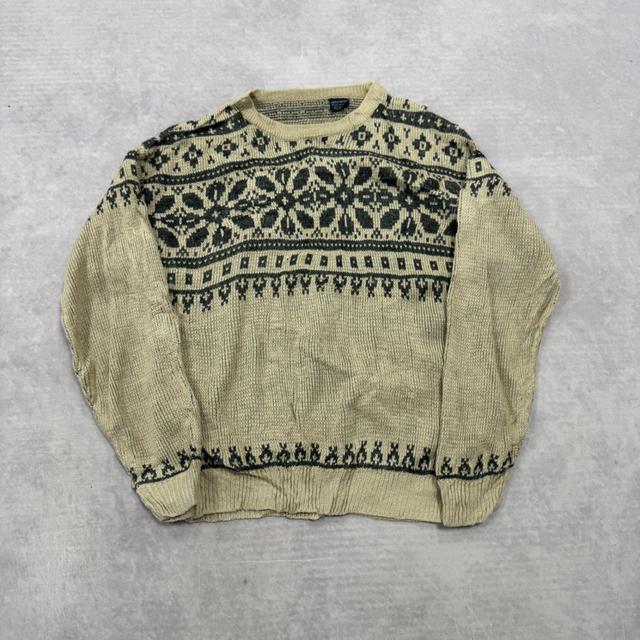 Vintage Men's Jumper - Brown/Black - M on Productcaster.