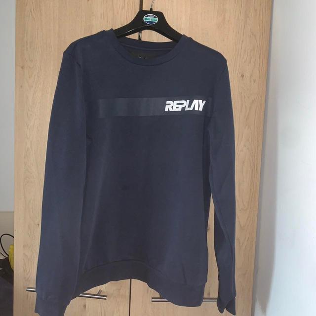 Replay Men's Jumper - Navy - L on Productcaster.