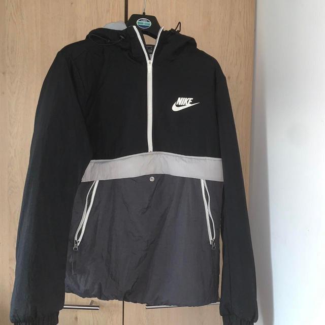 Nike Men's Windbreaker Jacket - Black/Grey - S on Productcaster.