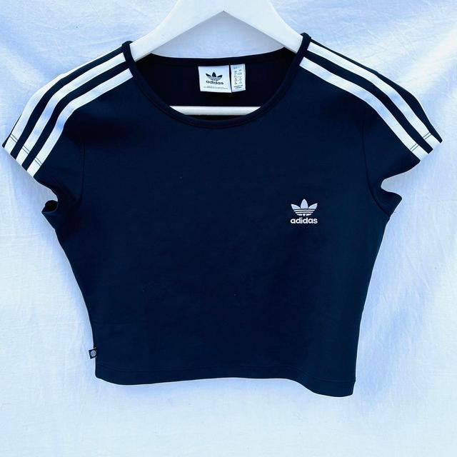 Adidas Women's Crop top - Black/White - 12 on Productcaster.