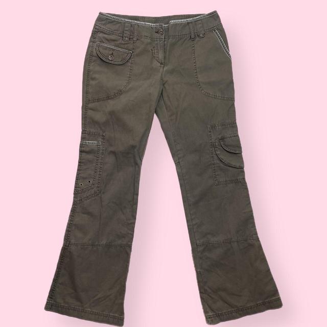 Next Women's Straight leg Cargo Trousers - Khaki - UK 12 on Productcaster.