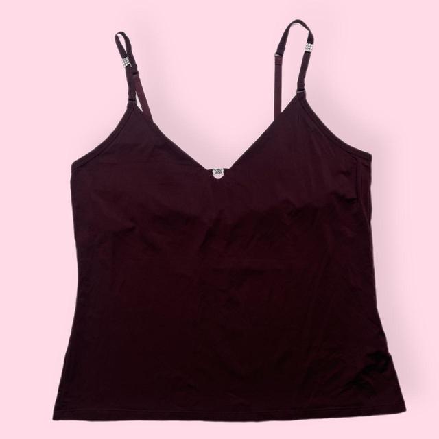 Vintage Women's Vest - Burgundy/Silver - L on Productcaster.