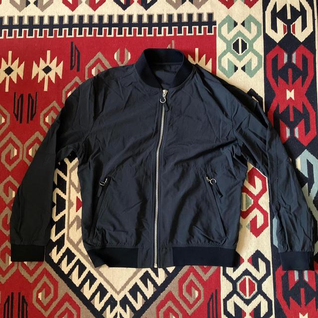 Zara Women's Bomber Jacket - Navy - L on Productcaster.