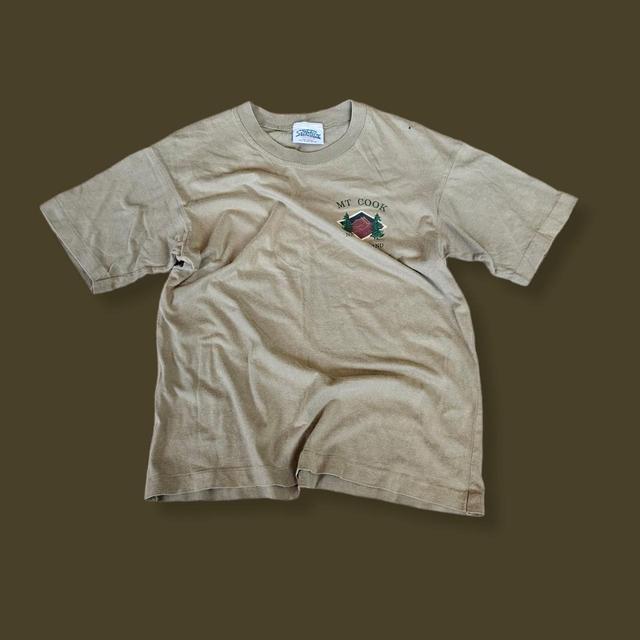 Vintage Men's T-shirt - Brown/Khaki - S on Productcaster.