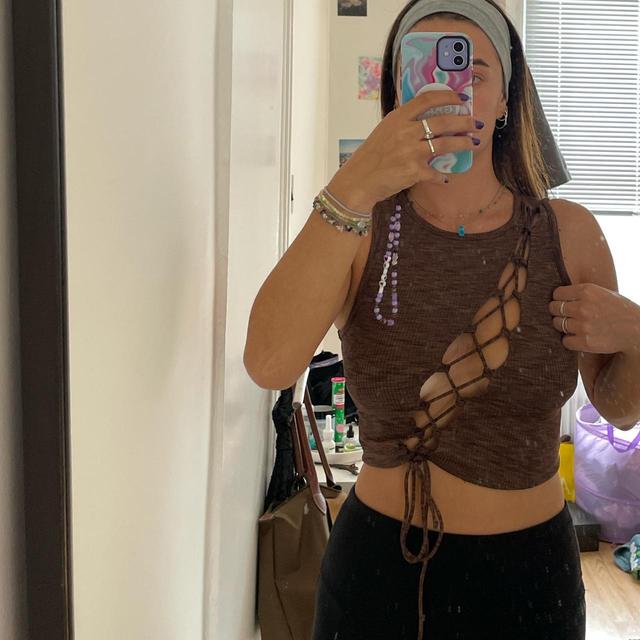 H&M Women's Crop top - Brown - M on Productcaster.