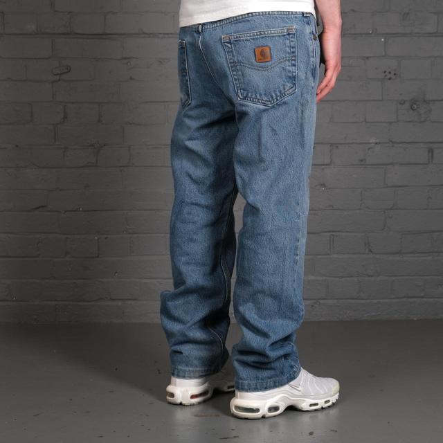 Carhartt Men's Straight leg Cargo Jeans - Blue - 34" on Productcaster.