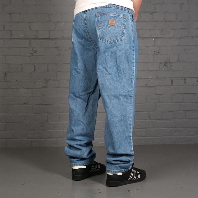 Carhartt Men's Straight leg Cargo Jeans - Blue - 38" on Productcaster.