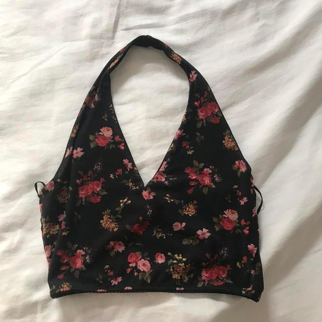 Urban Outfitters Women's Crop top - Black/Multi - XS on Productcaster.