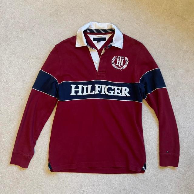 Tommy Hilfiger Men's Polo shirt - Burgundy - XS on Productcaster.