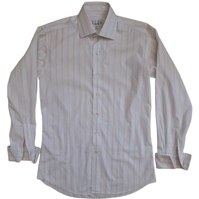 Dunhill Men's Shirt - White/Blue - S on Productcaster.