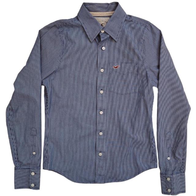 Hollister Co. Men's Shirt - Grey/White - XS on Productcaster.