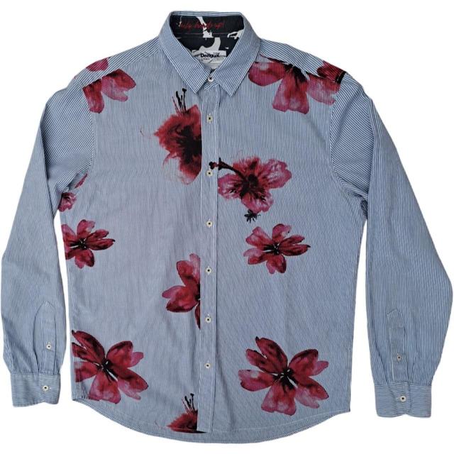 Desigual Men's Shirt - Blue - L on Productcaster.