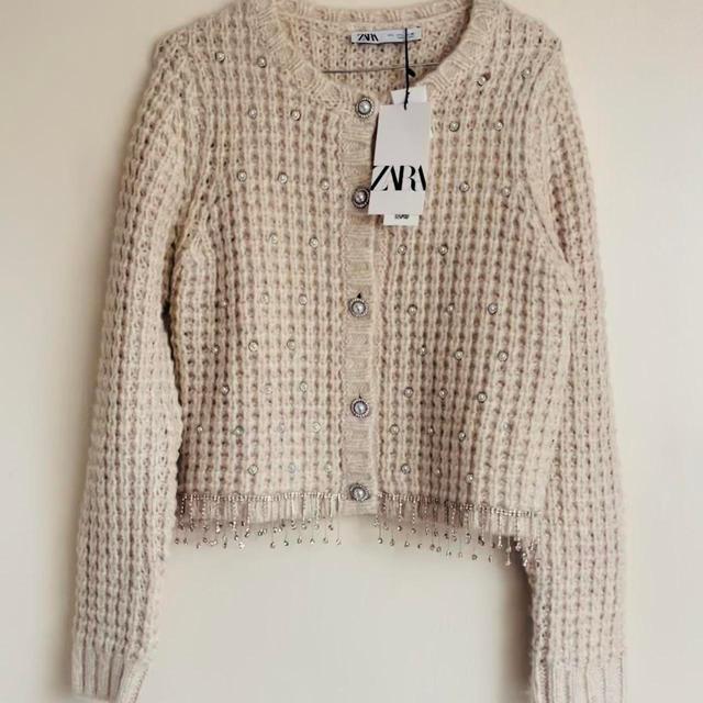 Zara Women's Cardigan - Cream - S on Productcaster.