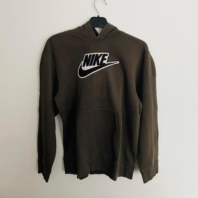 Nike Men's Hoodie - Khaki/Green - XS on Productcaster.