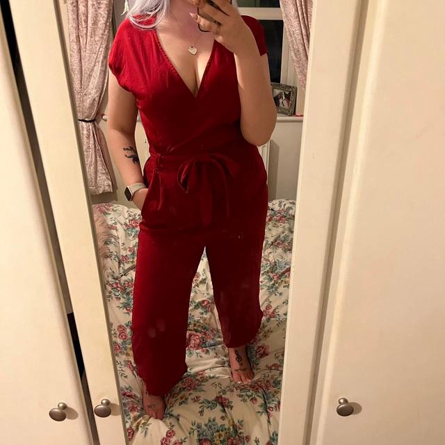 New Look Women's Palazzo Jumpsuit - Red - UK 10 on Productcaster.