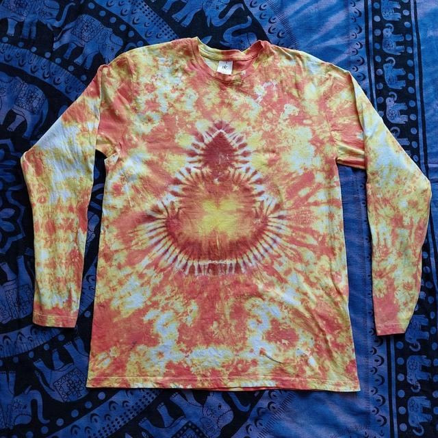 Handmade Men's T-shirt - Yellow/Orange - 3XL on Productcaster.