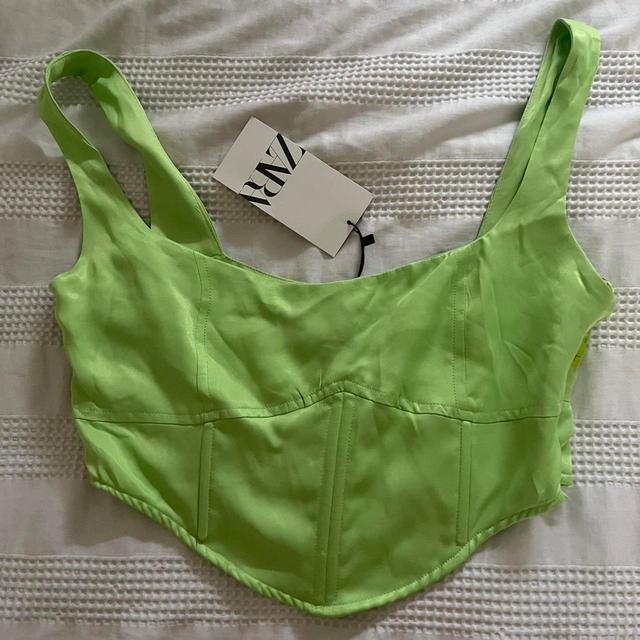 Zara Women's Crop top - Green - 10 on Productcaster.