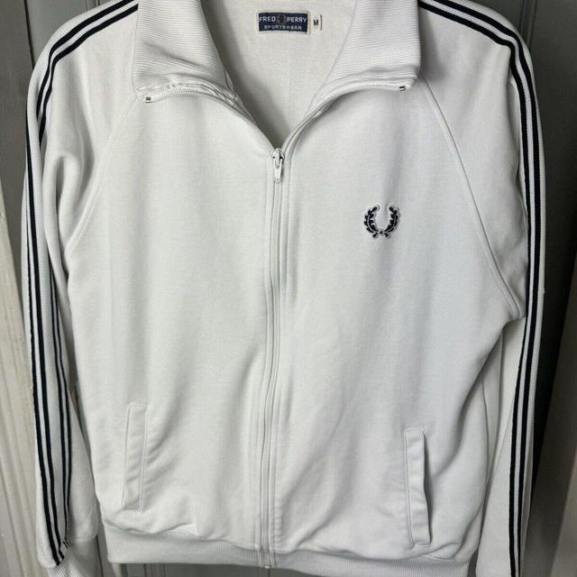 Fred Perry Men's Jacket - White - M on Productcaster.