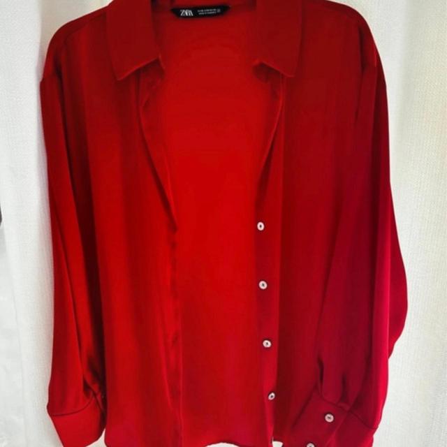 Zara Women's Blouse - Red - 6 on Productcaster.