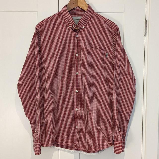 Carhartt WIP Men's Shirt - White/Red - M on Productcaster.