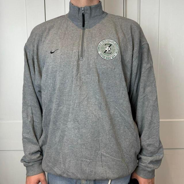 Nike Men's Sweatshirt - Grey/Green - XL on Productcaster.