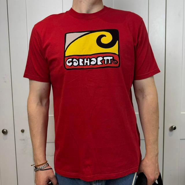 Carhartt WIP Men's T-shirt - Red/Yellow - M on Productcaster.