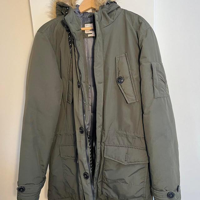 Next Men's Parka - Khaki/Green - L on Productcaster.