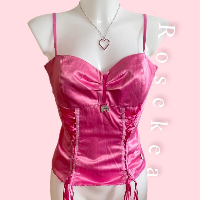 Vintage Women's Vest - Pink/Silver - S on Productcaster.