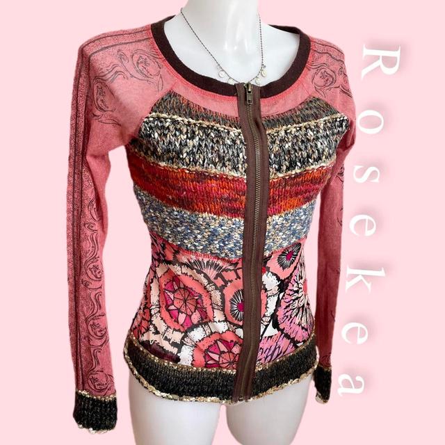 Vintage Women's Cardigan - Red/Multi - S on Productcaster.