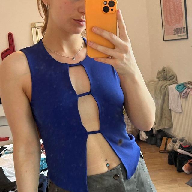 ASOS Women's Crop top - Blue - 8 on Productcaster.