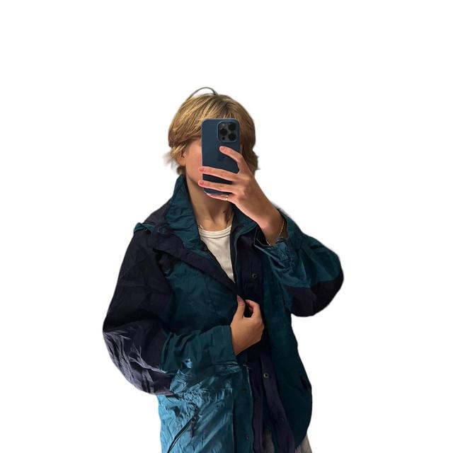 Columbia Sportswear Women's Windbreaker Jacket - Blue/Green - S on Productcaster.