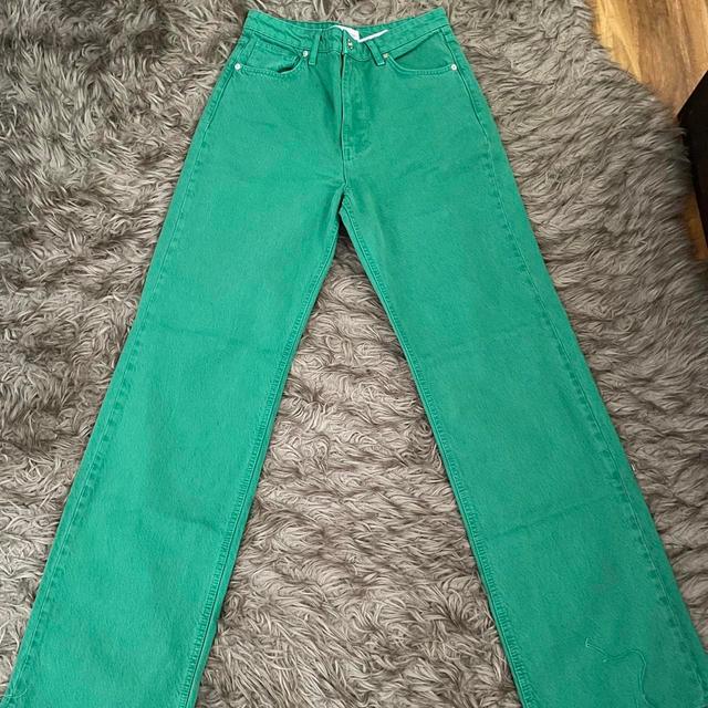 Zara Women's High waisted Jeans - Green - UK 12 on Productcaster.