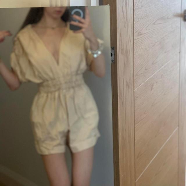 Zara Women's Playsuit - Tan/Cream - M on Productcaster.