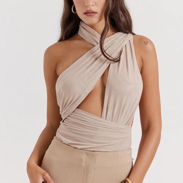 House of CB Women's Bodysuit - Tan/Cream - S on Productcaster.