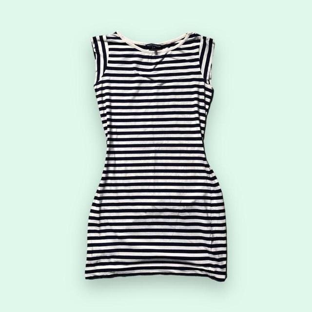 French Connection Women's Mini Dress - White/Navy - 10 on Productcaster.