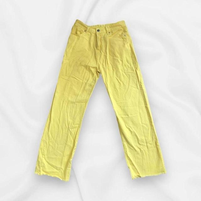 Women's Straight leg Jeans - Yellow - M on Productcaster.