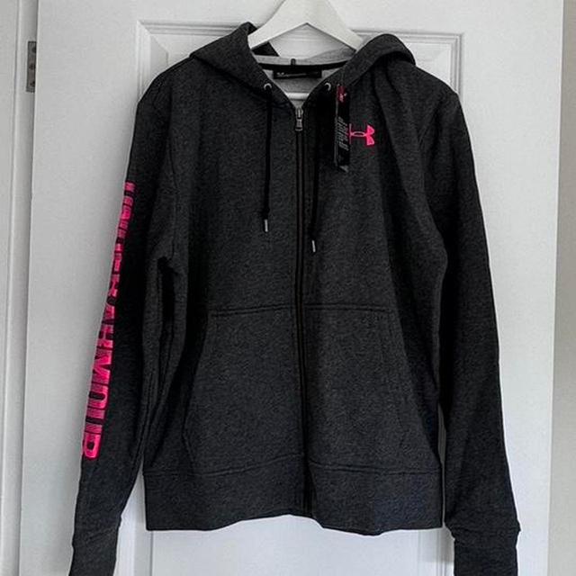 Under Armour Women's Hoodie - Grey/Pink - L on Productcaster.