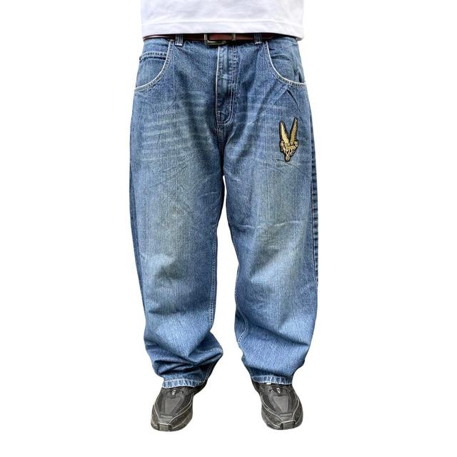 Southpole Men's Jeans - Blue/Yellow - 36" on Productcaster.