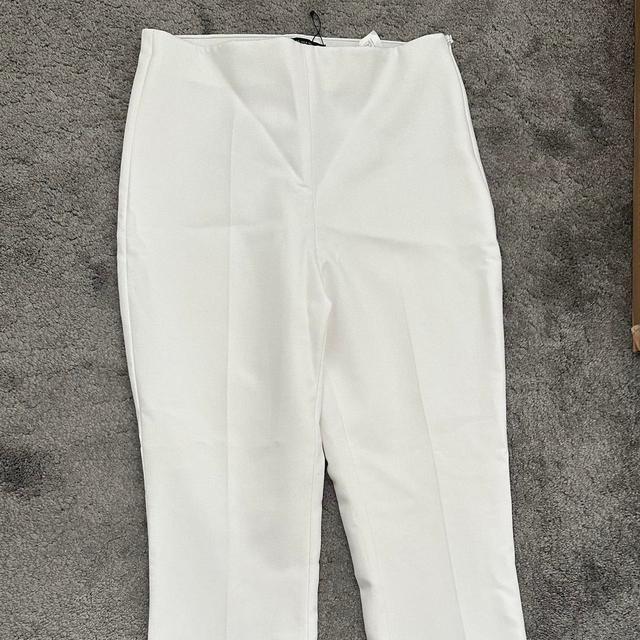 Zara Women's Trousers - White - UK 10 on Productcaster.